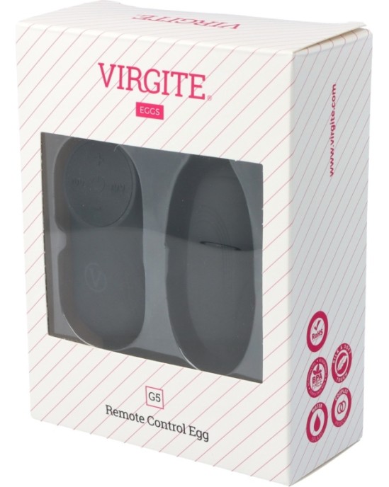 Virgite - Eggs VIBRATOR EGG G5 UZLĀDĒJAMS MELNS