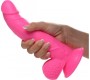 Xr - Pop Peckers REĀLISTS DILDO AR sēkliniekiem 19 CM ROZĀ