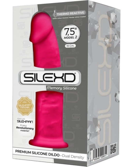 Silexd SILIKONA DILDO MODELIS 2 7,5 collu rozā