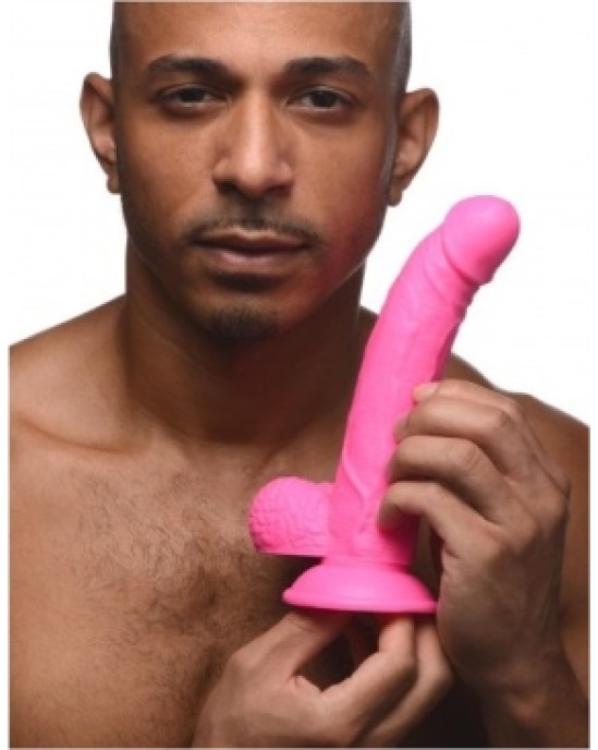 Xr - Pop Peckers REĀLISTS DILDO AR sēkliniekiem 19 CM ROZĀ