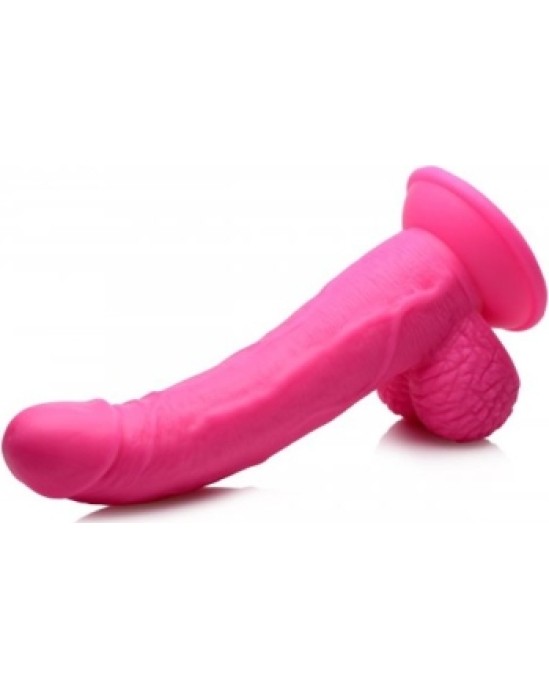 Xr - Pop Peckers REĀLISTS DILDO AR sēkliniekiem 19 CM ROZĀ