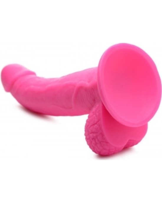 Xr - Pop Peckers REĀLISTS DILDO AR sēkliniekiem 19 CM ROZĀ