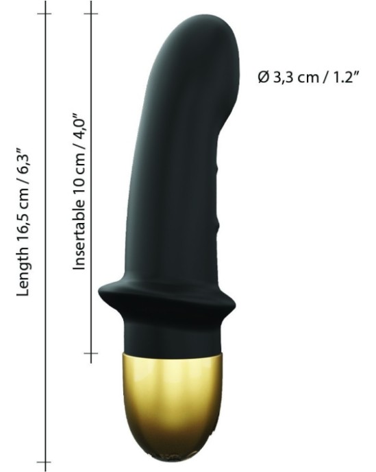 Dorcel MINI LOVER UZLĀDĒJAMS VIBRATORS BLACK-GOLD