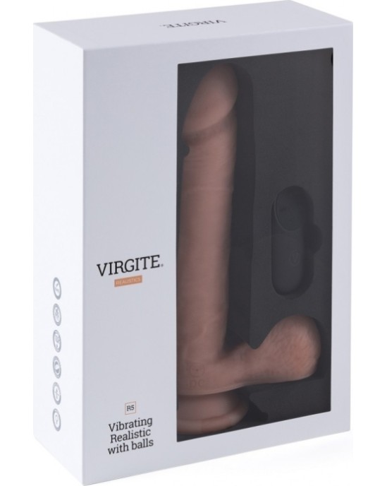 Virgite - Realistics REĀLISTS VIBRATORS R5" 21cm W/ TĀLVADĪBAS PULTS"