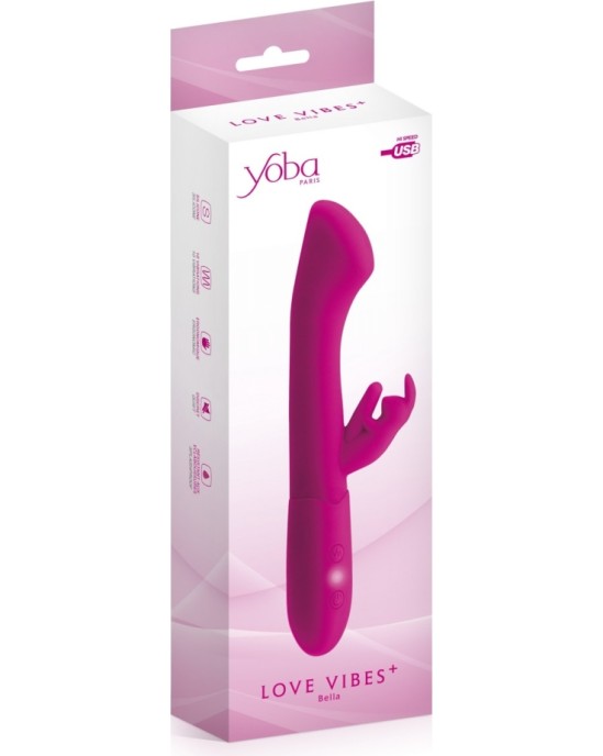 Yoba RABIT BELLA UZLĀDĒJAMS VIBRATORS AR STIMULĀTORU