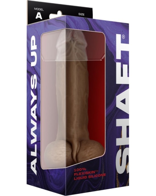 Shaft MODEL A 9.5 LIQUIDE SILICONE DONG W/BALLS - OAK