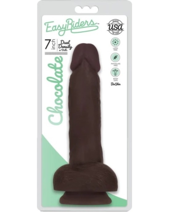 Xr - Easy Riders Smalks DILDO AR ŠOKOLĀDES sēkliniekiem EASY RIDERS 17'80 CM