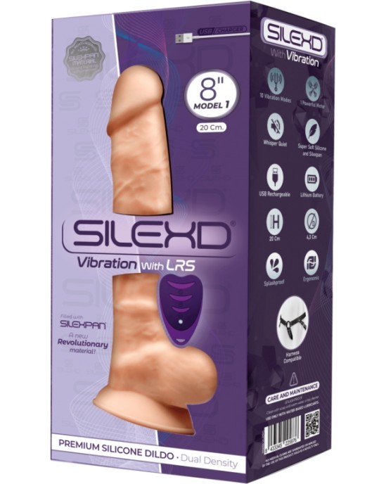 Silexd USB SILIKONA VIBRATORA MODELIS 1 8 FLESH + LRS CONTROL"