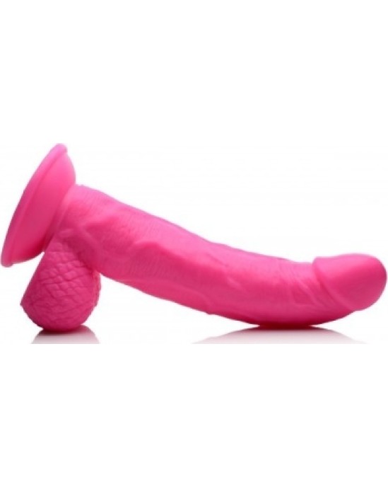 Xr - Pop Peckers REĀLISTS DILDO AR sēkliniekiem 19 CM ROZĀ