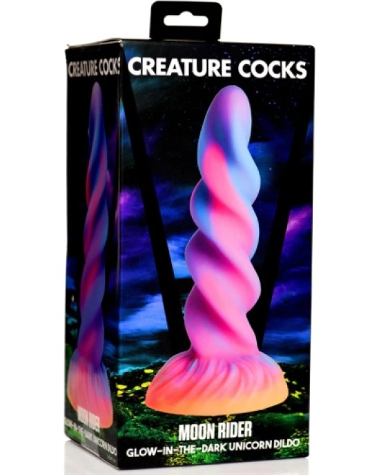 Xr - Creature Cocks MOON RIDER UNICORN PHOSFORESCENT SILIKONA DILDO