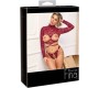 Abierta Fina Open Top & Thong red S