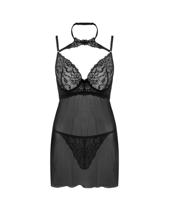 Livco Corsetti Sets LIVCO CORSETTI FASHION - BINELLA SET BABYDOLL + THONG BLACK