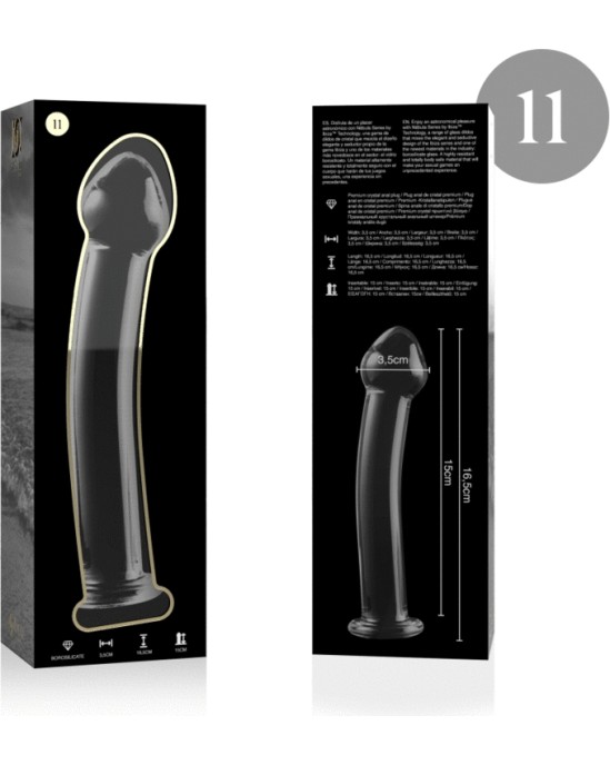 Nebula Series By Ibiza MODELIS 11 DILDO BOROSILIKĀTS STIKLS 16 X 3 CM DZIDRS