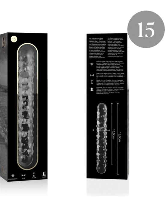 Nebula Series By Ibiza MODELIS 15 DILDO BOROSILIKĀTS STIKLS 18,5 X 3 CM DZIDRS