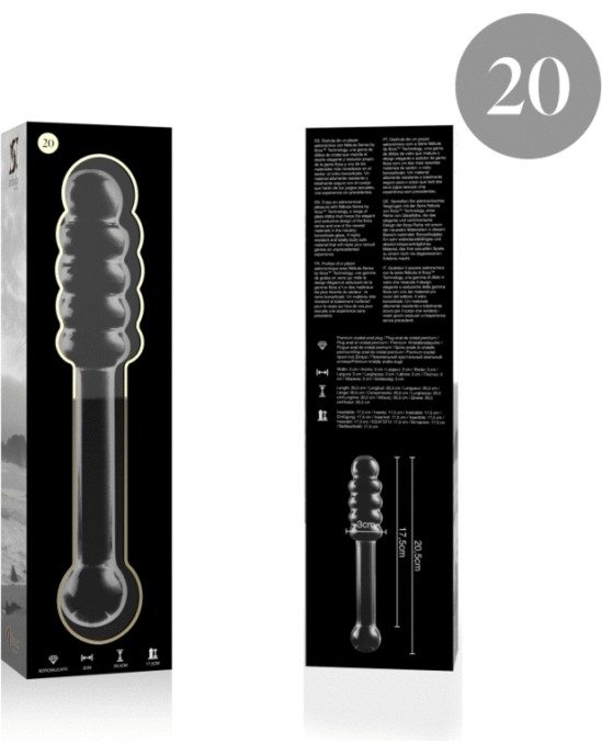 Nebula Series By Ibiza MODELIS 20 DILDO BOROSILIKĀTS STIKLS 20,5 X 3 CM DZIDRS