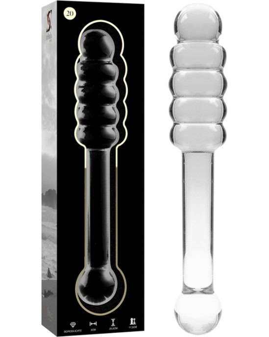 Nebula Series By Ibiza MODEL 20 DILDO BOROSILICATE GLASS 20.5 X 3 CM CLEAR