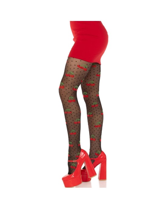 Leg Avenue Hosiery LEG AVENUE - BLACK CHERRY MOLES STOCKINGS