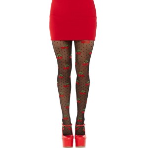 Leg Avenue Hosiery LEG AVENUE - BLACK CHERRY MOLES ZEĶES