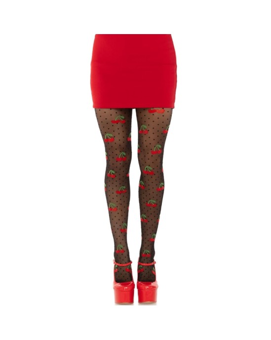 Leg Avenue Hosiery LEG AVENUE - BLACK CHERRY MOLES STOCKINGS