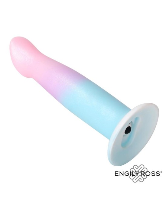 Dildox By Engily Ross Dildo con Vibraci?n Silicona L?quida Color Degradado y Ventosa 17 cm