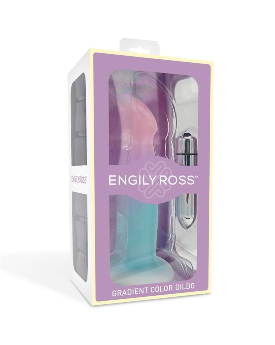 Dildox By Engily Ross Dildo con Vibraci?n Silicona L?quida Color Degradado y Ventosa 17 cm