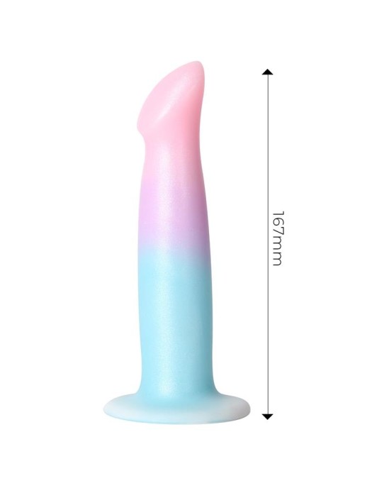 Dildox By Engily Ross Dildo con Vibraci?n Silicona L?quida Color Degradado y Ventosa 17 cm