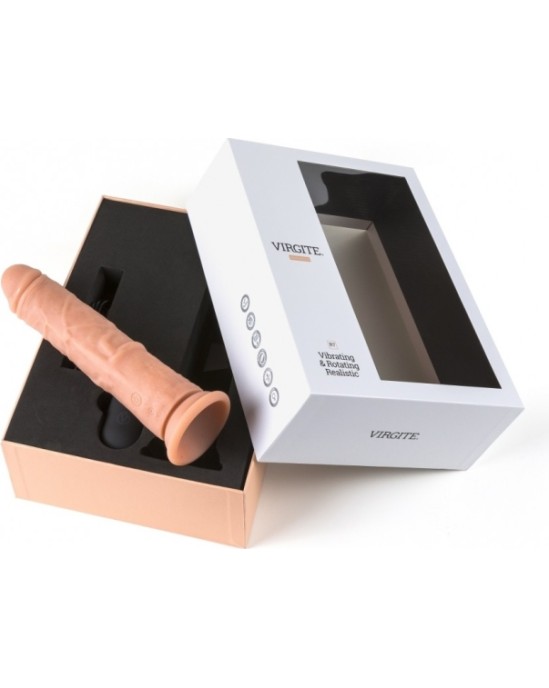 Virgite - Realistics REĀLISTS VIBRATORS UN ROTATORS R7" 19cm ar TĀLVADĪBAS PULTI"