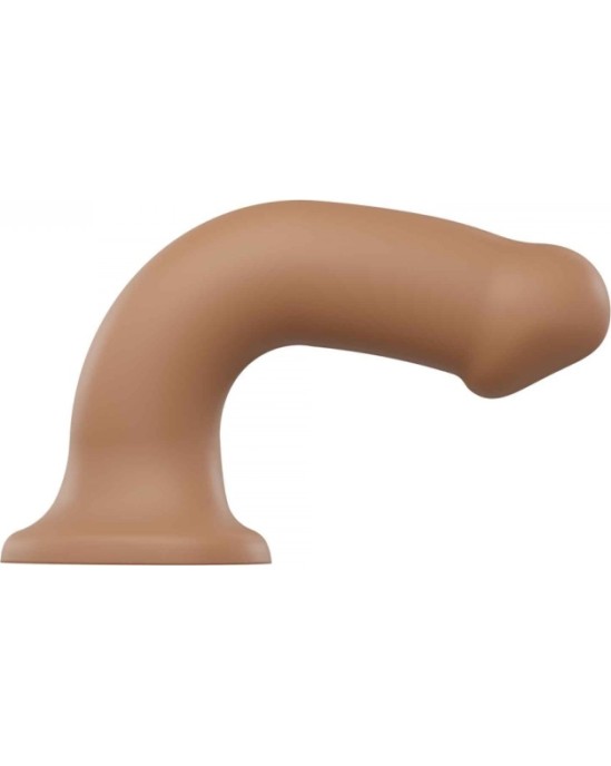 Strap-On-Me DILDO AR piesūcekni PIEMĒROTA IEKĀRTA DUAL BLĪVUMA FLEXIBLE CARAMEL XL