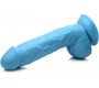 Xr - Pop Peckers REĀLISTS DILDO AR sēkliniekiem 21 CM ZILS