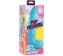 Xr - Pop Peckers REĀLISTS DILDO AR sēkliniekiem 21 CM ZILS