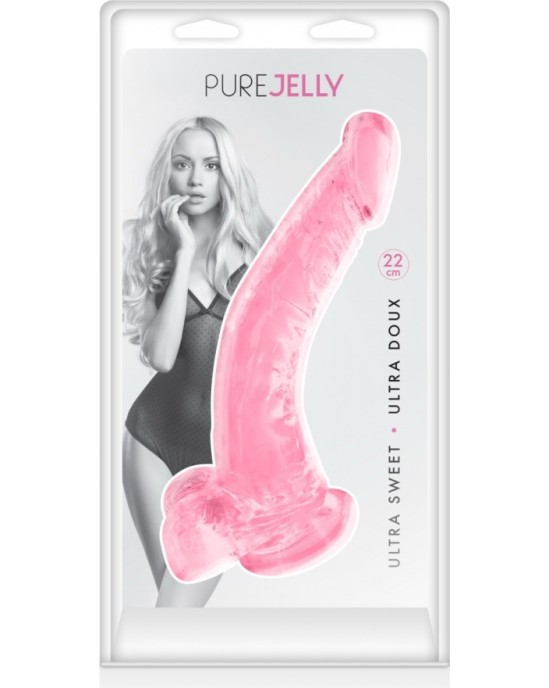 Pure Jelly PINK JELLY XL DILDO 22 CM