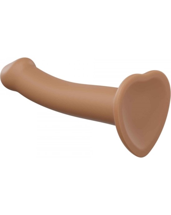 Strap-On-Me DILDO AR piesūcekni PIEMĒROTA IEKĀRTA DUAL BLĪVUMA FLEXIBLE CARAMEL XL