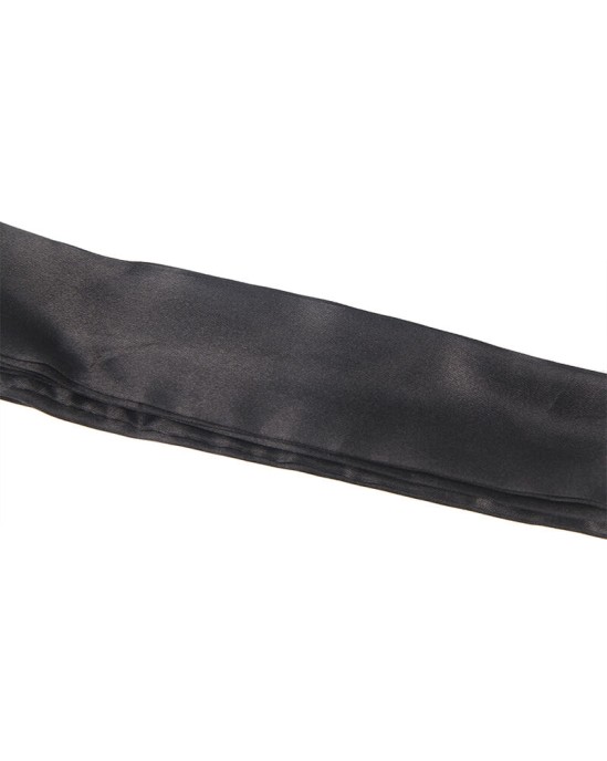 Subblime Dresses SUBBLIME — caurspīdīgs auduma halāts AR MEŽĢĪŅU DETAĻU, MELNS S/M