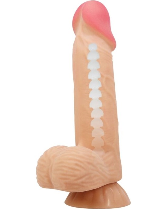 Pretty Love High Grade PRETTY LOVE — BĪDĀMĀS ĀDAS SĒRIJA REĀLISTS DILDO AR BĪDĀMĀM ĀDAS SŪCEKUSĒM 20,6 CM