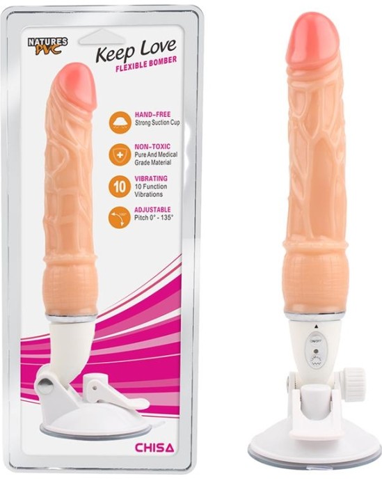 Chisa Vibrating Dildo Flexible Bomber 9.9