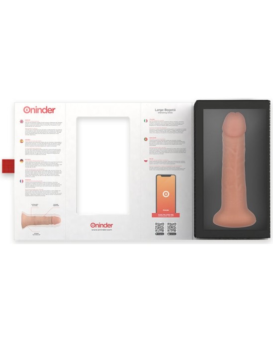 Oninder LIELS BOGOTÁ VIBRATORS DILDO 9 ĀTRUMI NATURAL 22 CM -O- 4,5 CM - BEZMAKSAS LIETOTNE