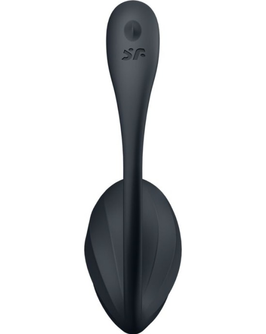 Satisfyer Partner SATISFYER - RIBBED PETAL G POINT STIMULATOR REMOTE CONTROL BLACK FREE APP