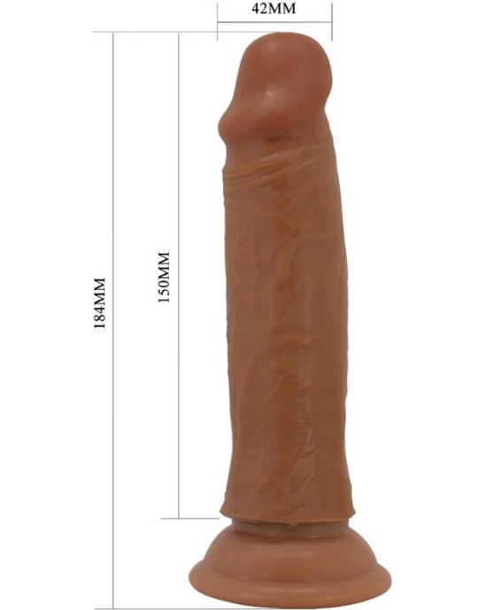 Pretty Love QUENTIN REALISTIC DILDO 18 CM BROWN