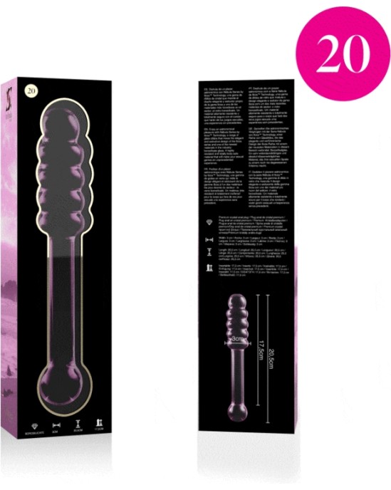 Nebula Series By Ibiza MODELIS 20 DILDO BOROSILIKĀTS STIKLS 20,5 X 3 CM ROZĀ