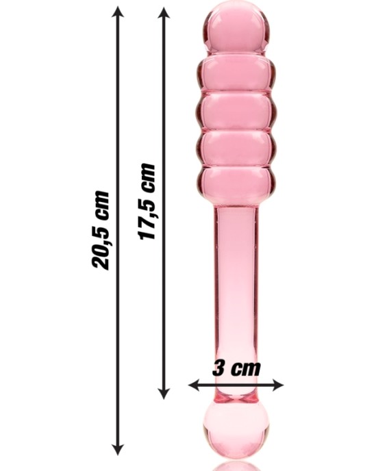 Nebula Series By Ibiza MODELIS 20 DILDO BOROSILIKĀTS STIKLS 20,5 X 3 CM ROZĀ