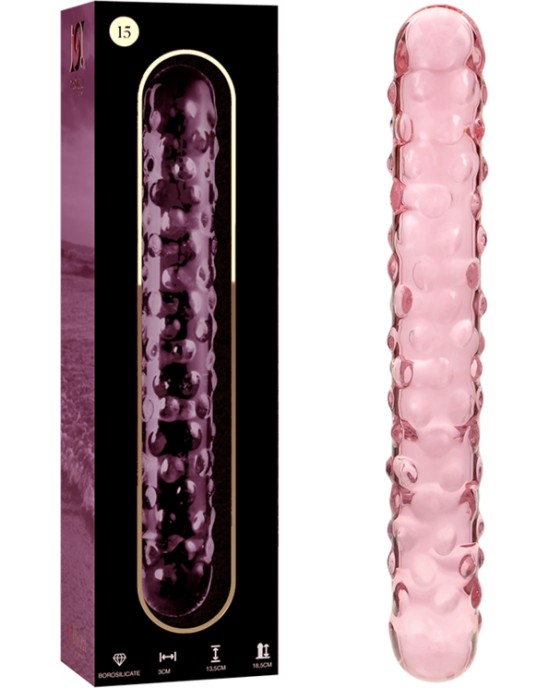 Nebula Series By Ibiza MODEL 15 DILDO BOROSILICATE GLASS 18.5 X 3 CM PINK