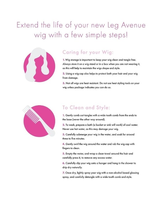 Leg Avenue Accessories LEG AVENUE - LONG STRIGHT BANG WIG ROZĀ