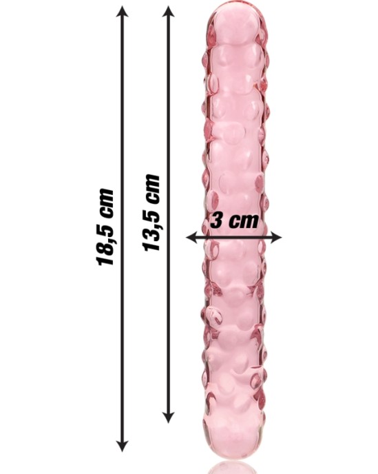 Nebula Series By Ibiza MODEL 15 DILDO BOROSILICATE GLASS 18.5 X 3 CM PINK