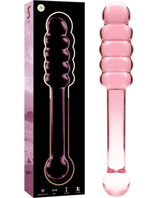 Nebula Series By Ibiza MODELIS 20 DILDO BOROSILIKĀTS STIKLS 20,5 X 3 CM ROZĀ