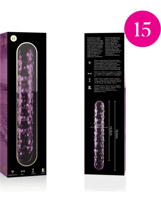 Nebula Series By Ibiza MODELIS 15 DILDO BOROSILIKĀTS STIKLS 18,5 X 3 CM ROZĀ