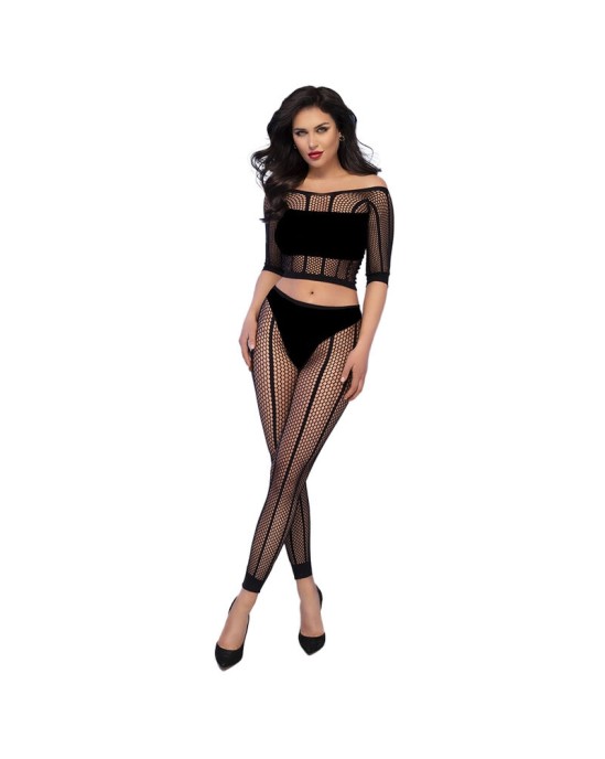 Chilirose Sets CHILIROSE - CR 4647 TOP & LEGGINS BLACK S/M