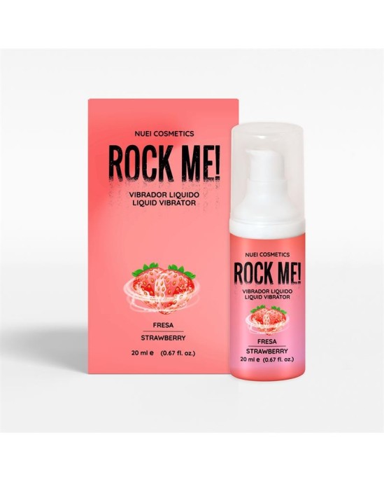 Nuei Cosmetics Rock Me! Šķidrais vibrators zemeņu 20 ml
