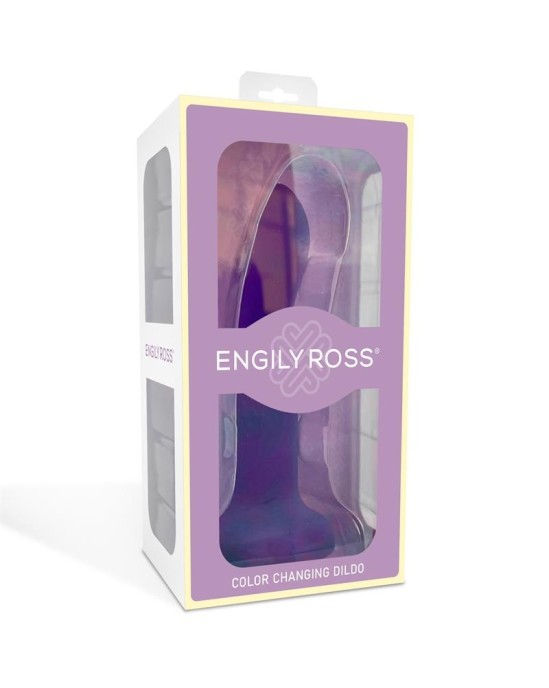 Dildox By Engily Ross Dildo que Cambia de Color P rpura un Rosa Talla S Silicon L quida 14 cm