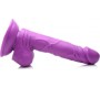 Xr - Pop Peckers REĀLISTS DILDO AR sēkliniekiem 16'5 CM PURPURA