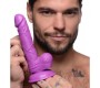 Xr - Pop Peckers REĀLISTS DILDO AR sēkliniekiem 16'5 CM PURPURA